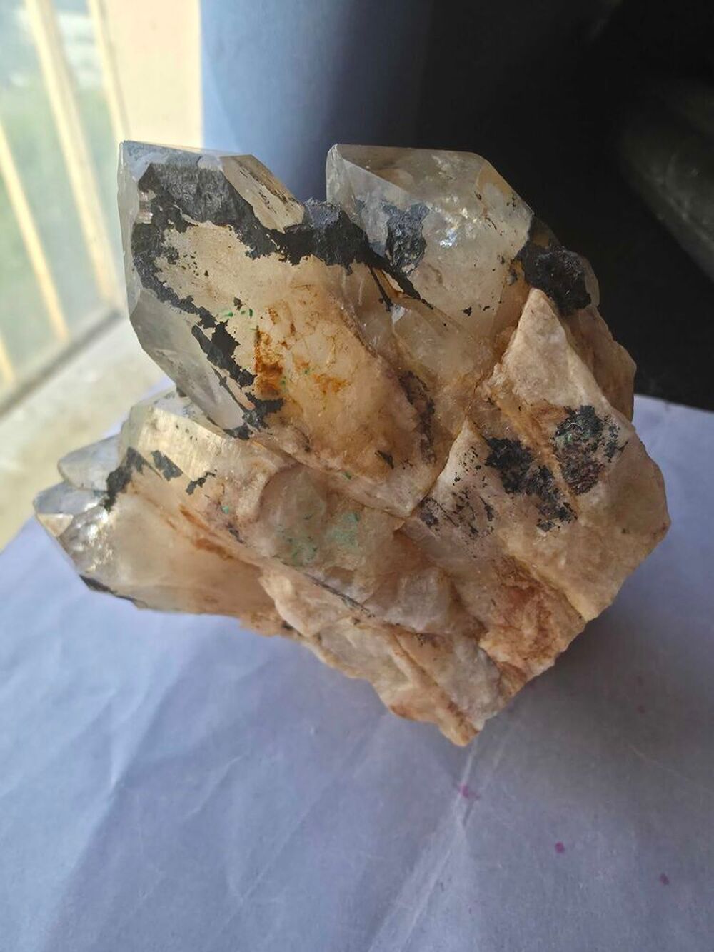 Superbe Groupe de Cristaux Citrine Katanga Congo 382g-Pi&egrave;ce de Collection 