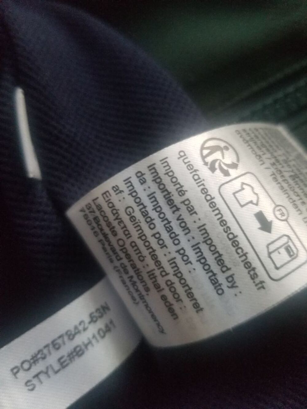 Veste &agrave; capuche homme Lacoste vert/Marine V�tements