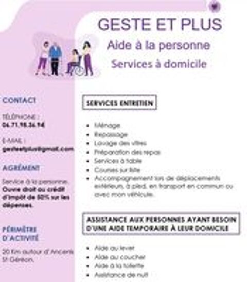   Aide  la personne ge  