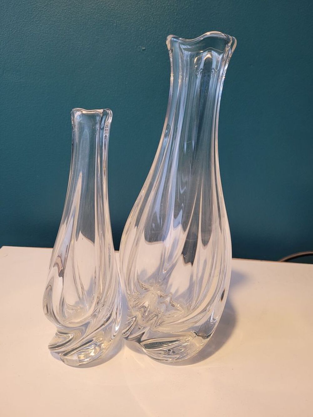2 vases Cristal saint Louis 