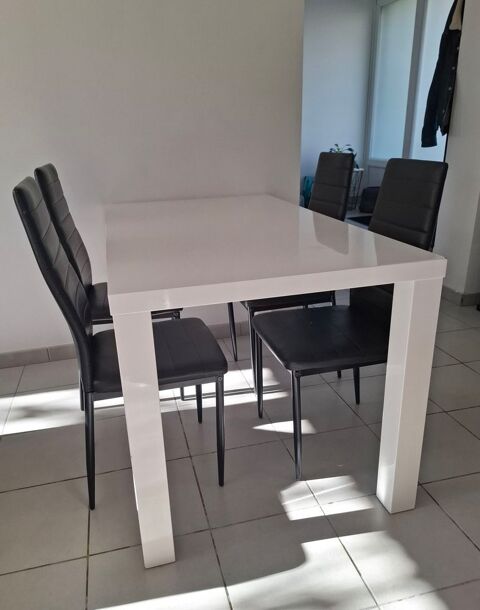 Ensemble table + 4 chaises 80 Gourdon (46)
