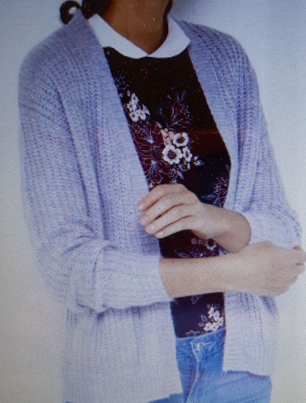 Gilet chin&eacute; rose - parme doux CamaieuT 38 - 40 ou 40 neuf Vtements