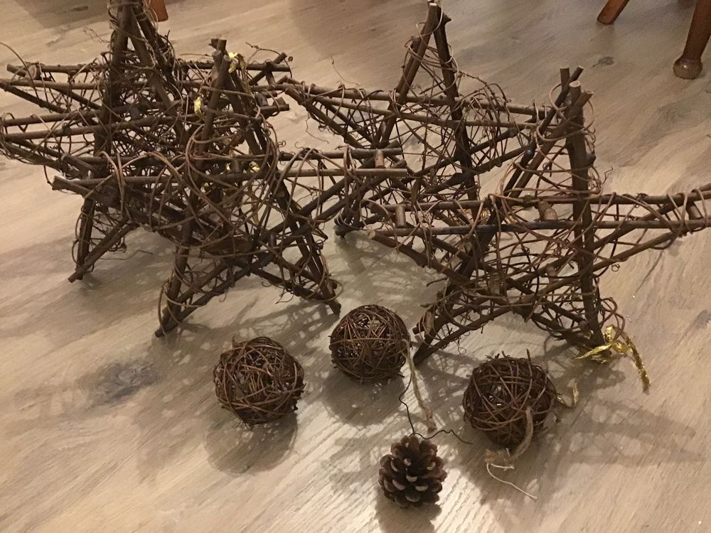 D&eacute;coration No&euml;l &eacute;toiles en bois Décoration