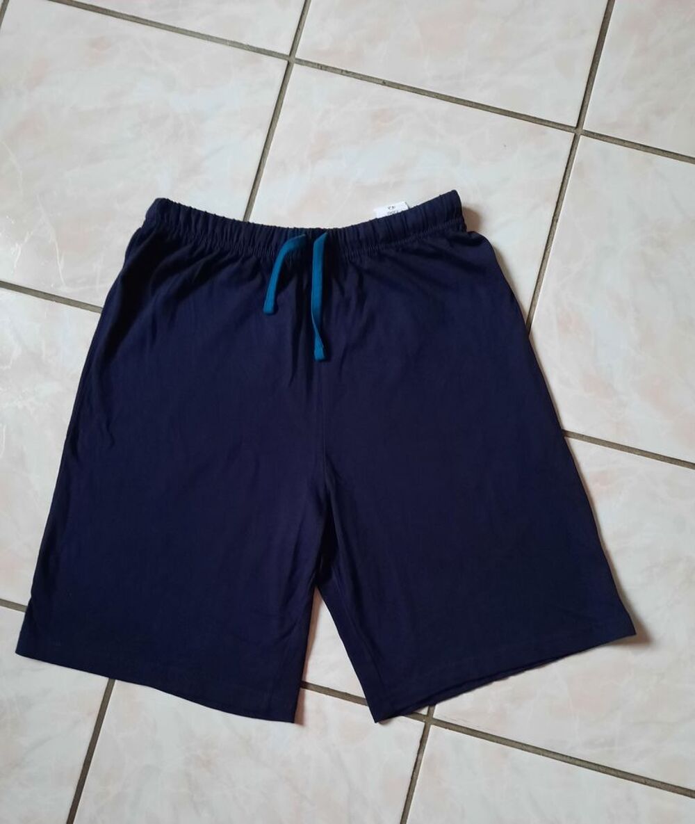 Short de pyjama homme bleu marine T 36 ou T 38 neuf Vêtements
