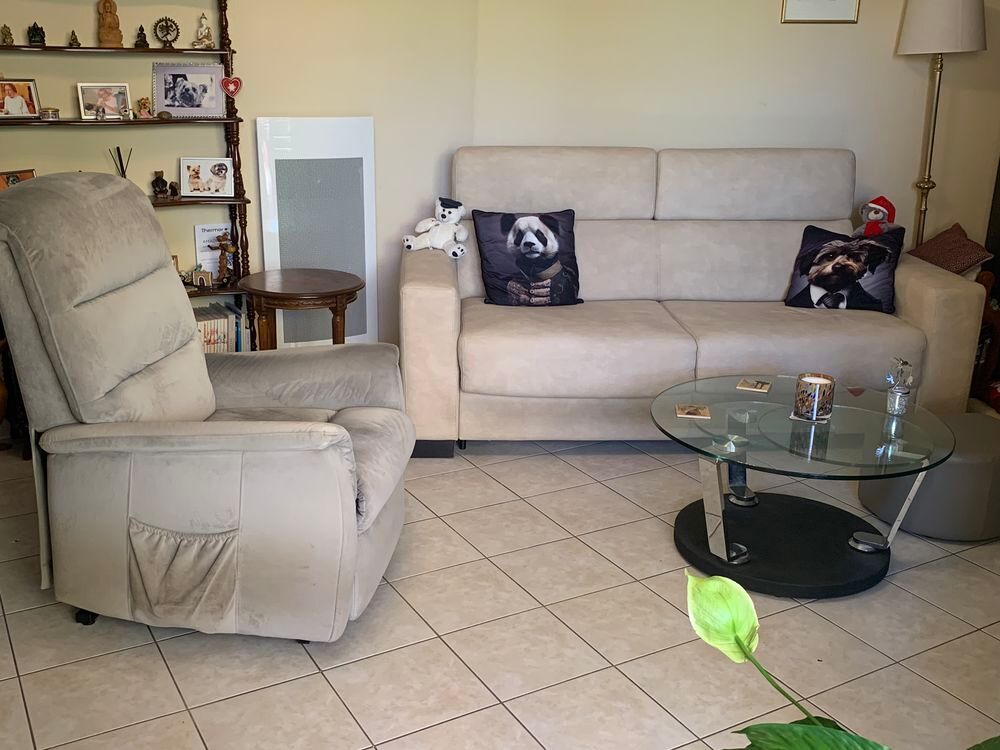 Canap&eacute; convertible Home Salon de couleur beige Meubles