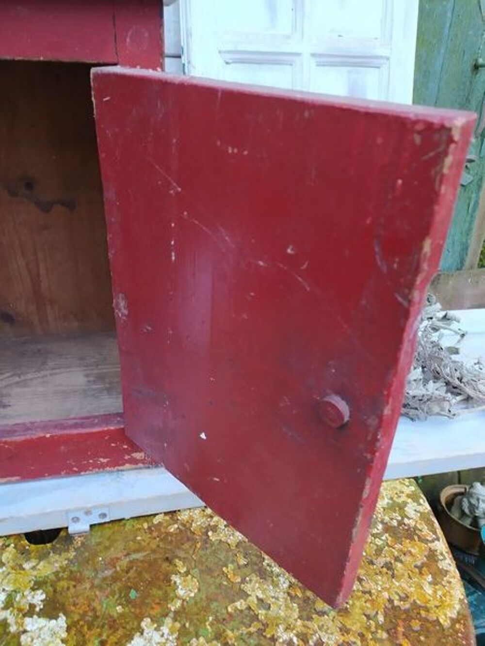 Petit Meuble Armoire Bois Style Ferme Patine Bordeaux
Meubles