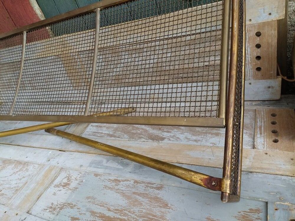 Ancien Porte Bagages de Train en Laiton D&eacute;but XX&egrave;me 