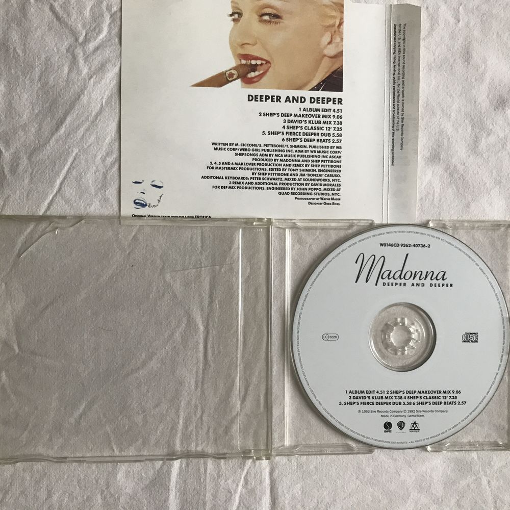 CD Madonna Deeper and Deeper CD et vinyles