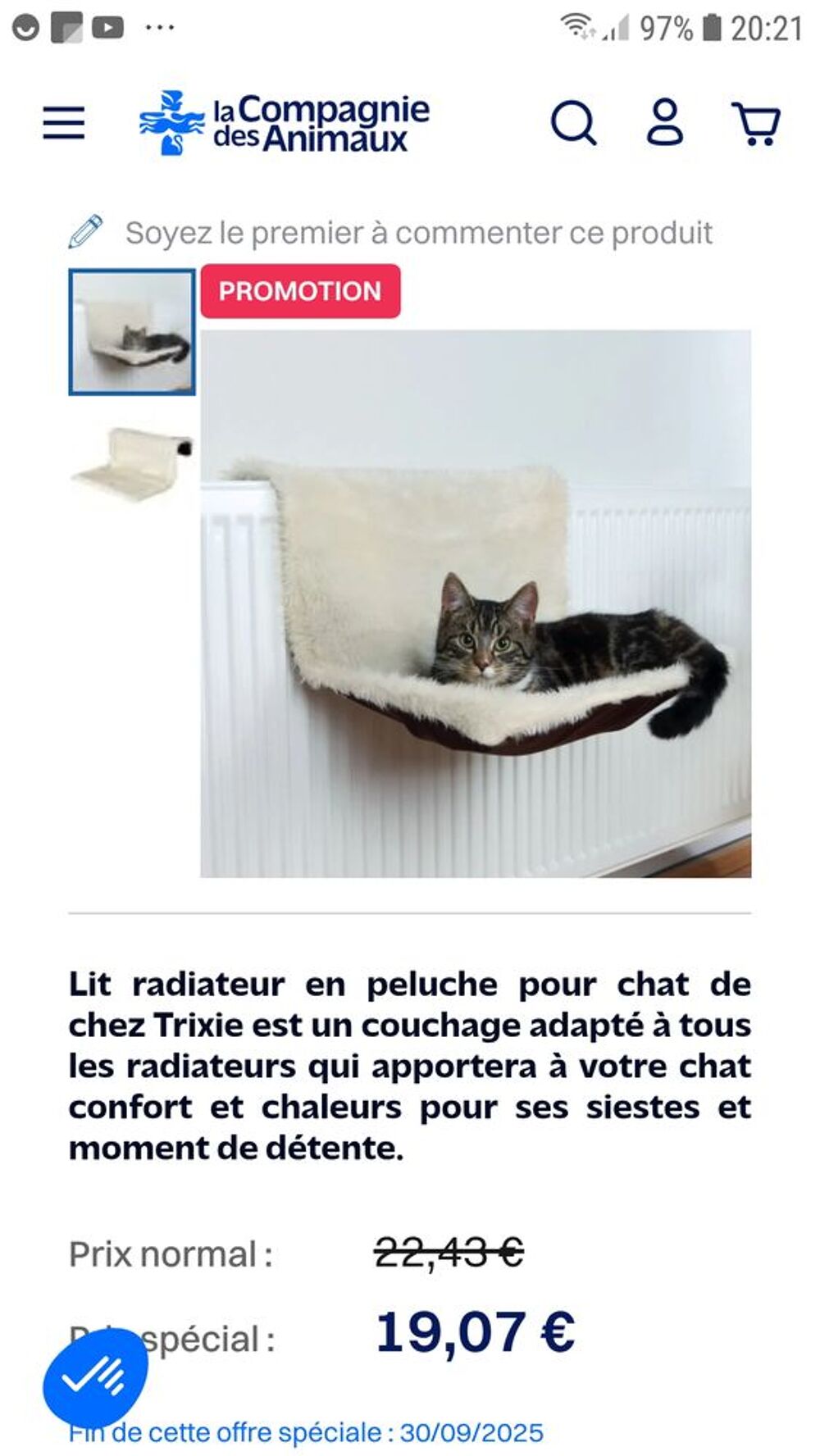   Hamac suspendu ou lit radiateur pour chat  