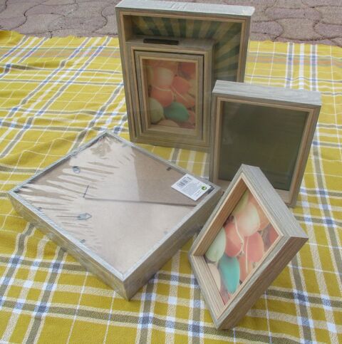 2 lots de 3 Cadres Photo en Bois  - Neufs 18 La Fert�-Alais (91)