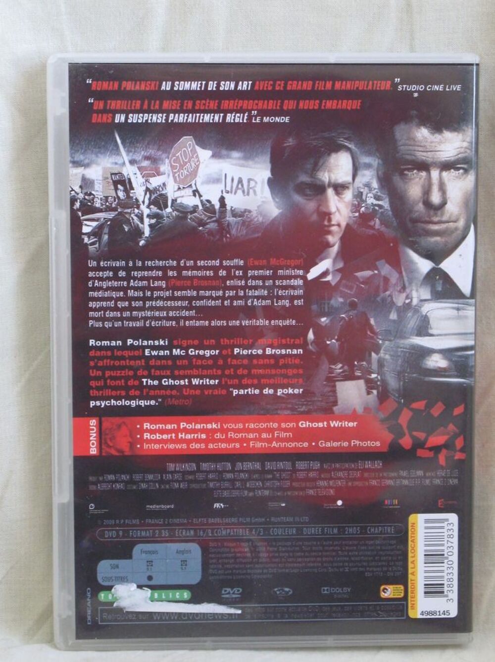 The GhostWriter DVD et blu-ray