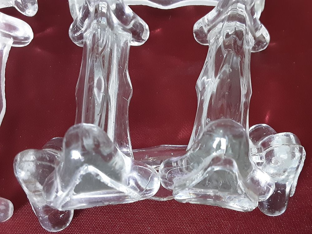 six repose- couverts en verre massif transparent, Cuisine