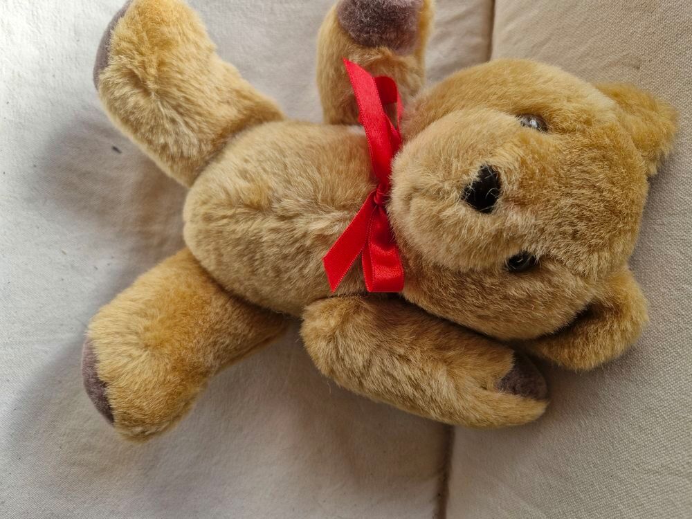 Ours vintage TEDDY BEAR en peluche beige 