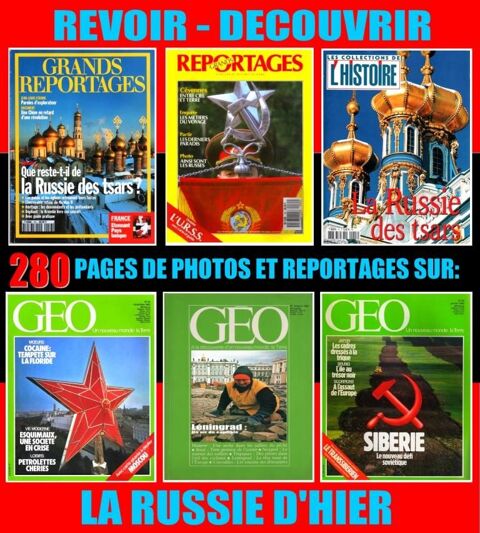 LA RUSSIE D'HIER (Tsars et URSS) / prixportcompris 18 Lille (59)