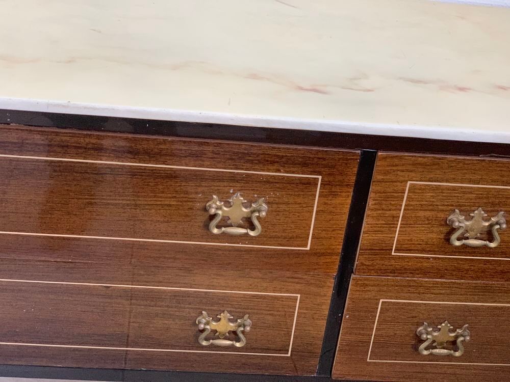 SOMPTUEUX ENFILADE/COMMODE/BAHUT BOIS : MARBRE &amp; BOIS NOBLE Meubles