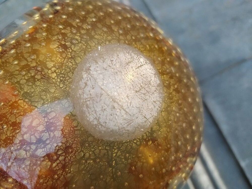 Cendrier Verre Murano &agrave; Bulles Design Barovier Venini Italy 
