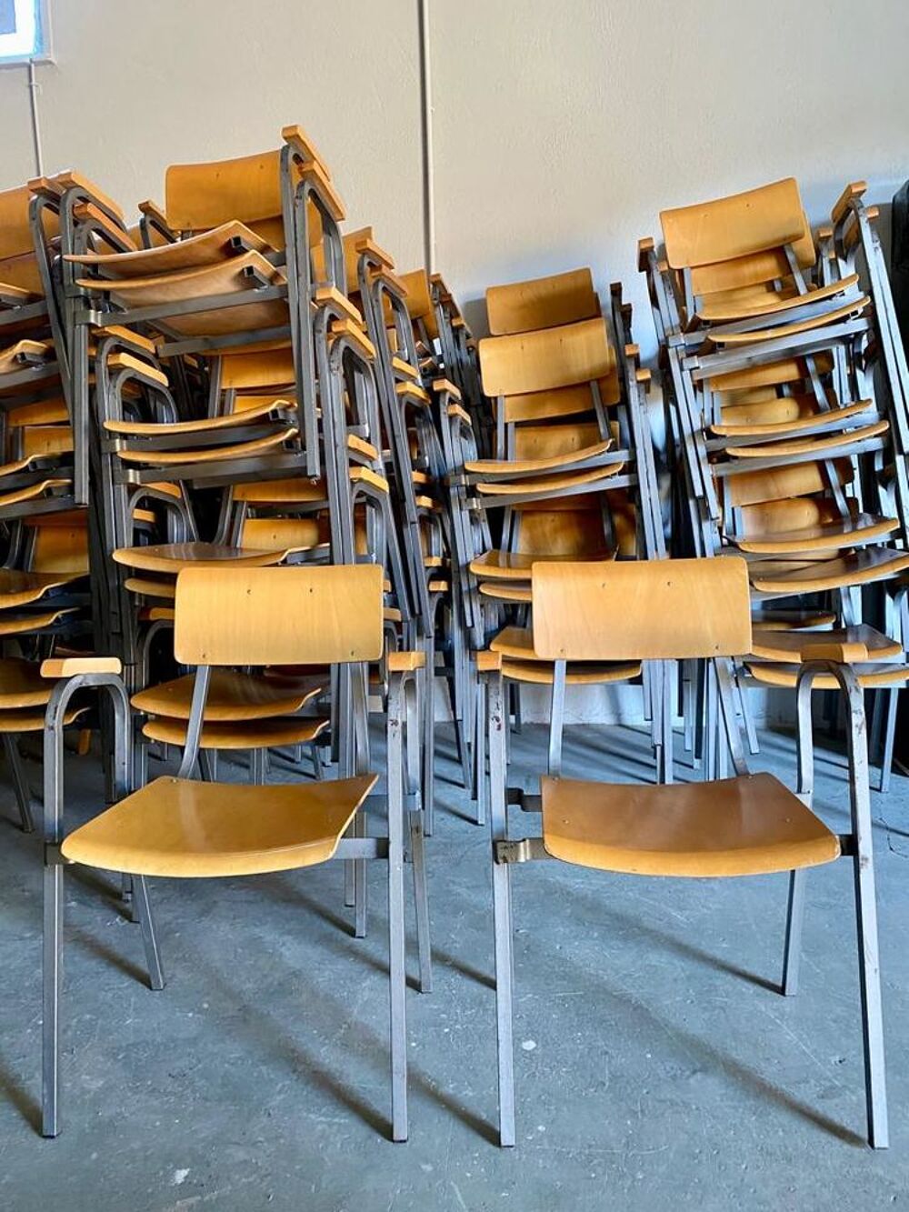 Chaises de bureau design vintage scandinave lot s&eacute;rie Meubles