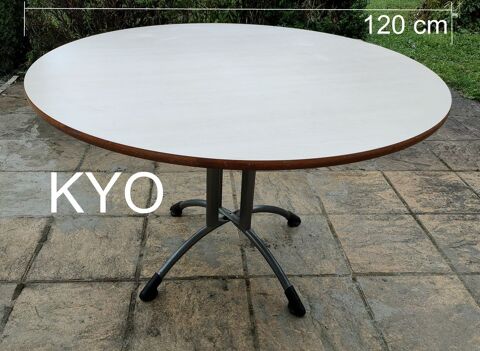 Table ronde collectivit 120 cm, bois mtal, pied central 56 Foncine-le-Haut (39)