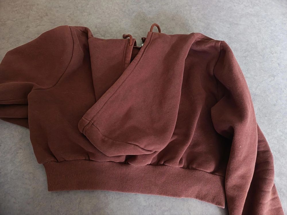 Veste Courte marron &agrave; capuche Taille S Vêtements