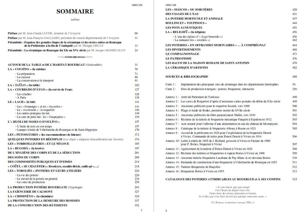 Poteries et autres c&eacute;ramiques en Rouergue (Aveyron). Livres et BD