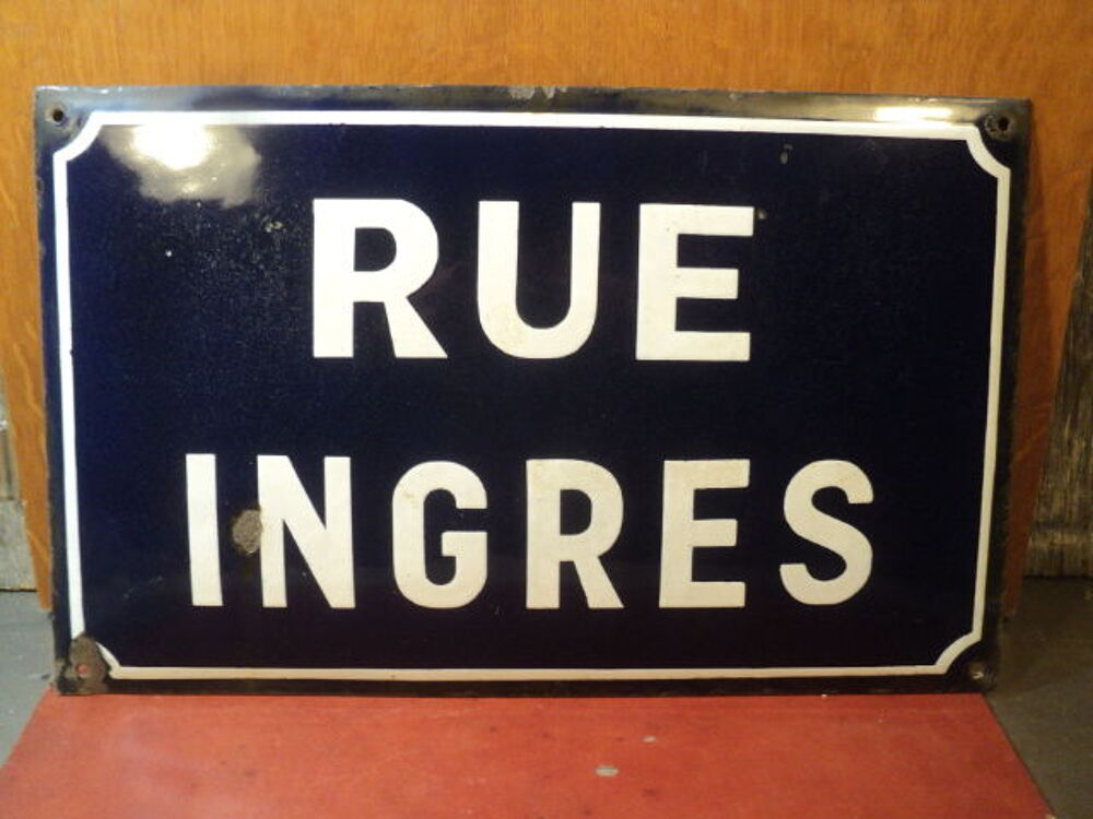 Ancienne Plaque de Rue Ingres Peintre 