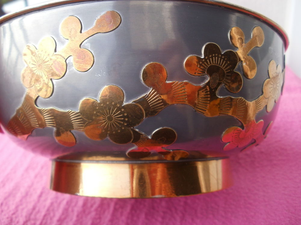 Coupe en &eacute;tain, diam&egrave;tre 15.5 cm Décoration