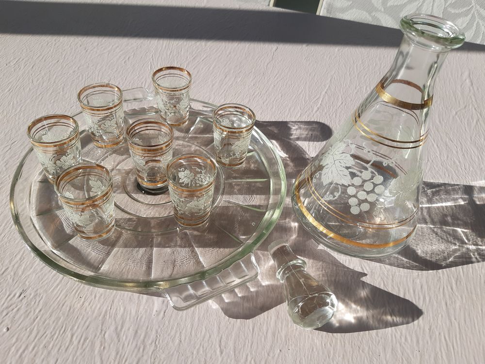 Service &agrave; Liqueur Ann&eacute;es 1950. Décoration