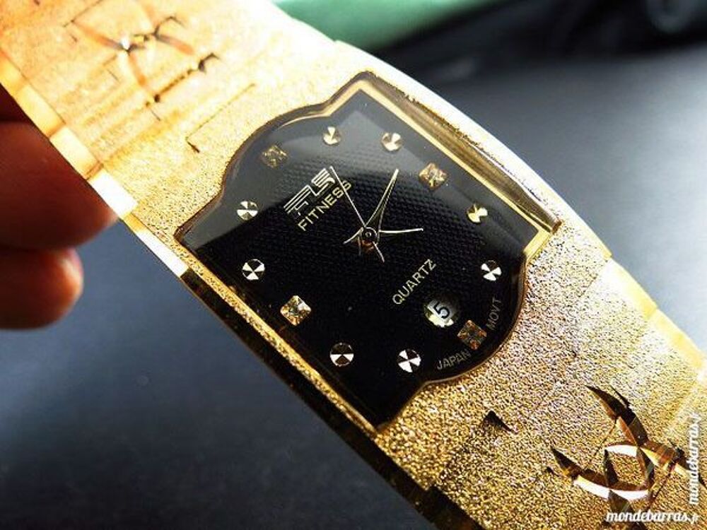 FLS FITNESS MONTRE plaqu&eacute;-or 23K unisexe DIV0312 Bijoux et montres