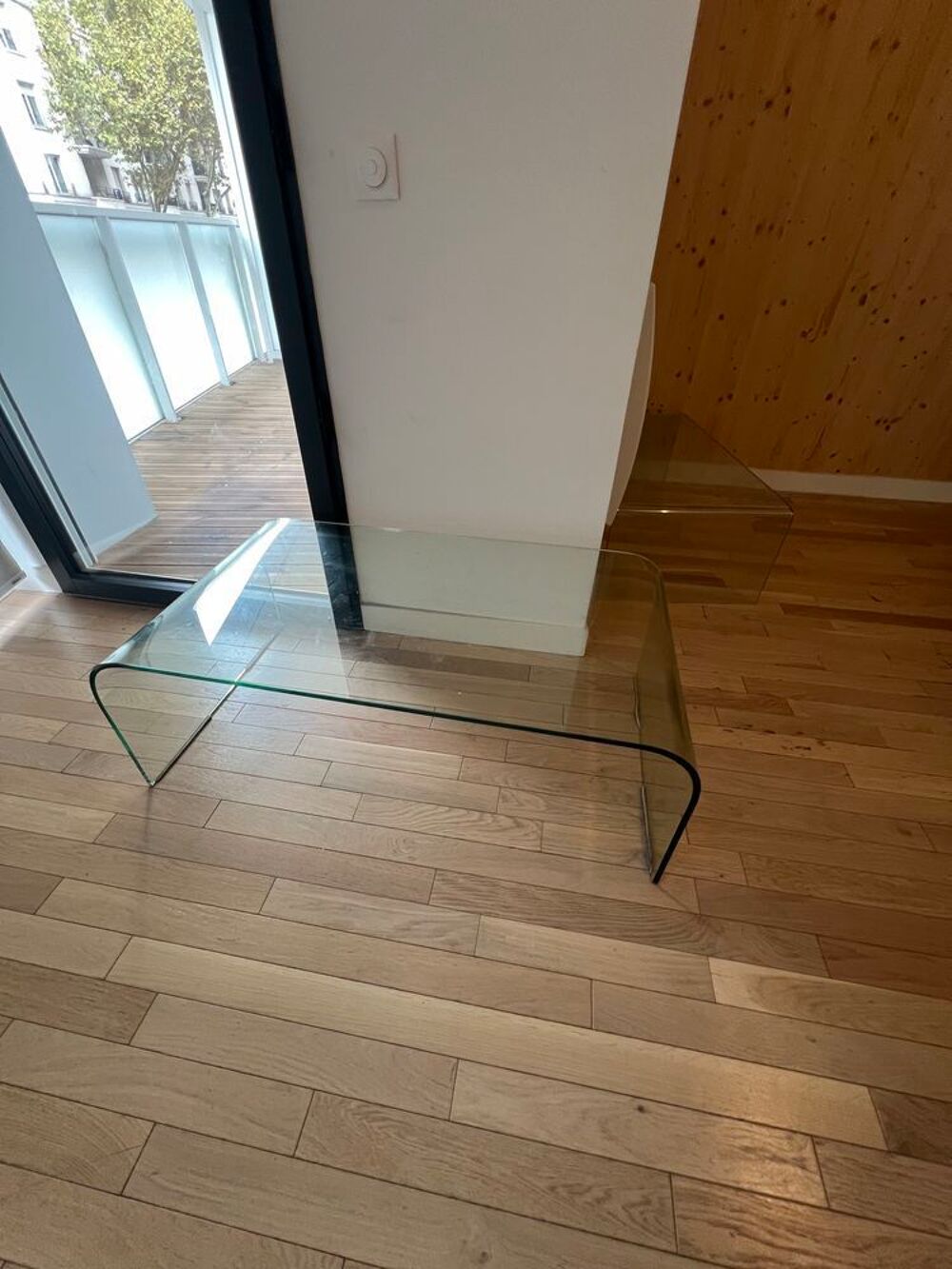 3 Tables basses minimaliste en verre Décoration