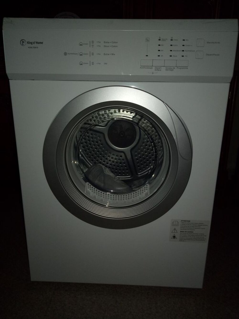 s&egrave;che linge king d'homme Kdsl7em-s neuf. Jamais servi. Electroménager