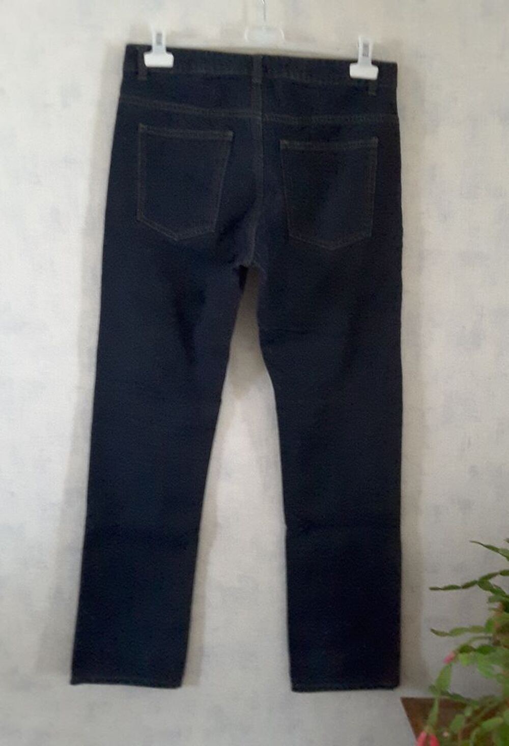 Jean bleu, coupe droite, GEMO, taille 38 Vêtements