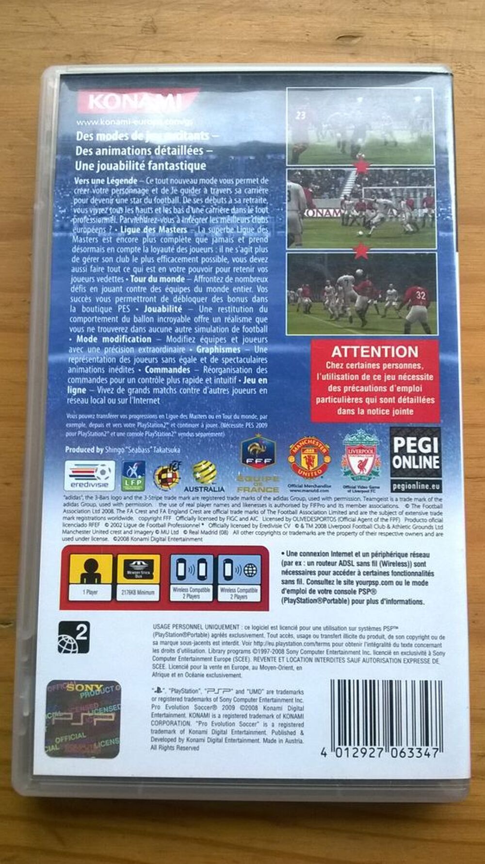 Jeu de football pour console PSP Consoles et jeux vidéos