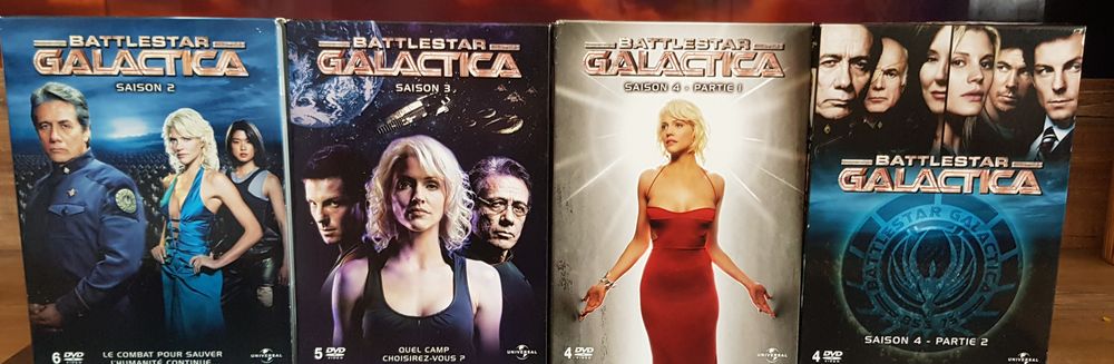 Saisons 2 - 3 et 4 (parties 1 et 2)Battlestar Galactica DVD et blu-ray