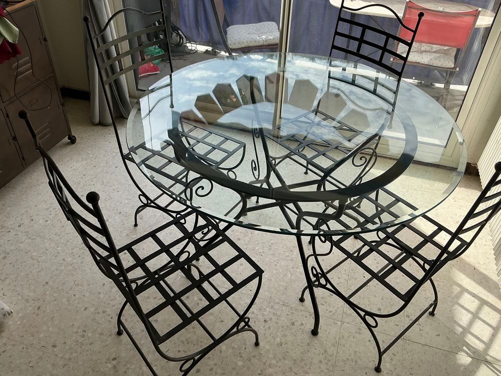 Ensemble table ronde verre maisons du monde Meubles
