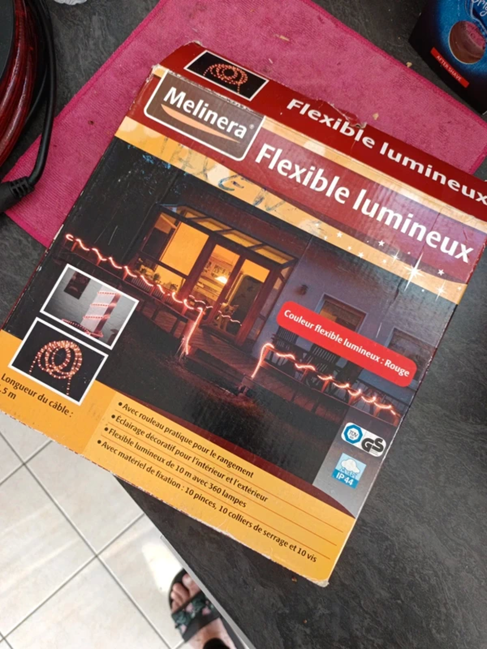 Lumi&egrave;re Flexible lumineux couleur rouge Décoration