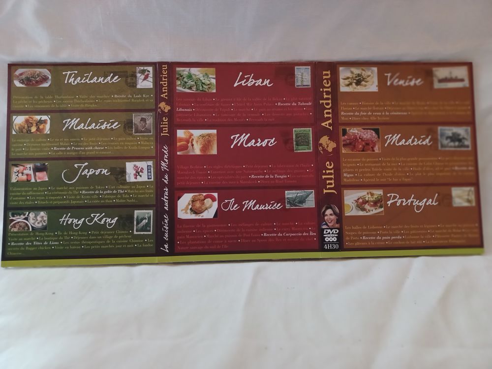 Coffret de 3 DVD de J. Andrieu " La cuisine autour du Monde" DVD et blu-ray