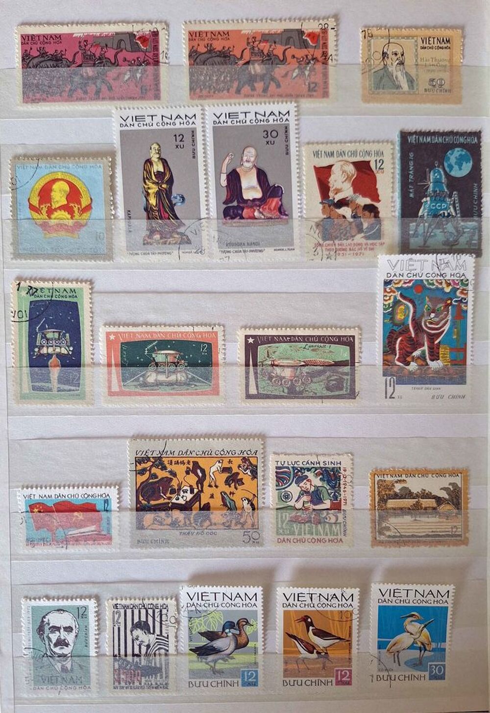 S&eacute;rie de timbres de collection du Vietnam du Nord 