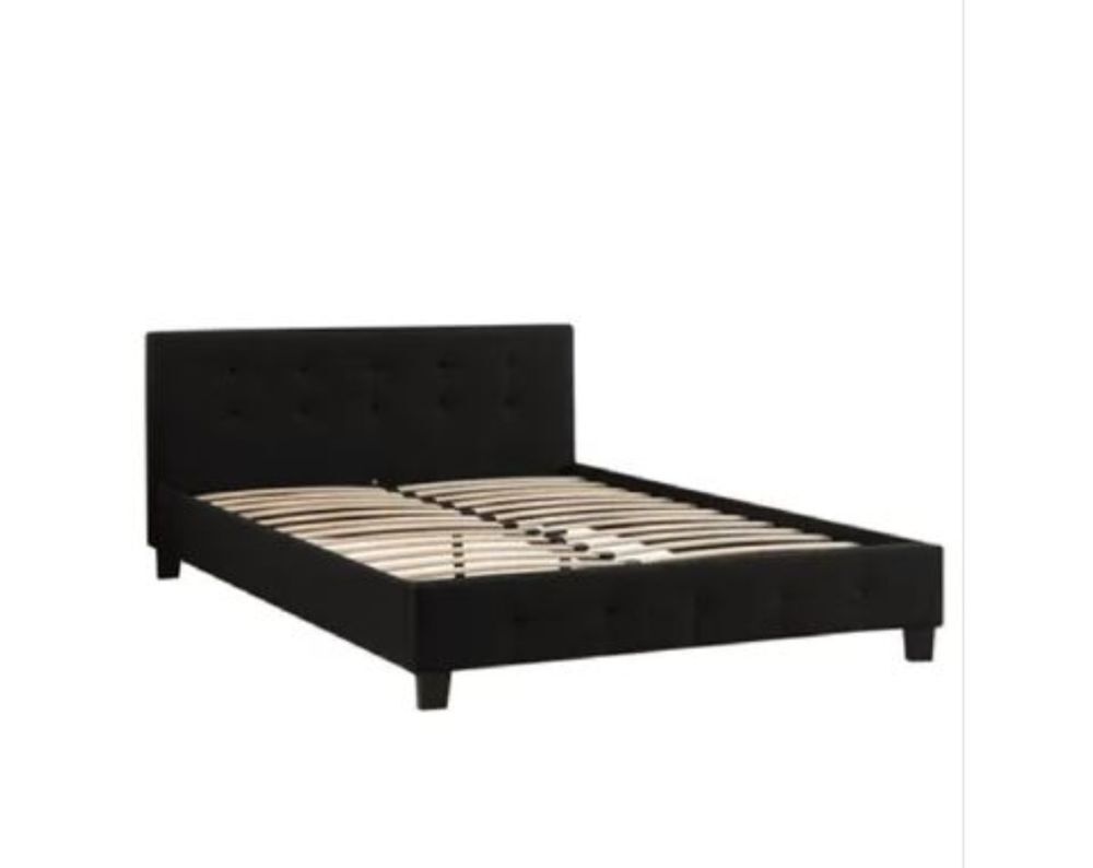 Sommier et cadre avec t&ecirc;te de lit simili cuir 140x190 Meubles