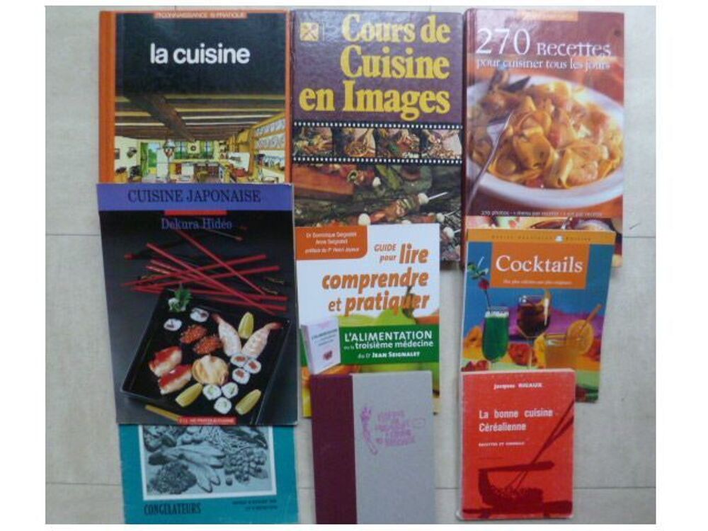 livres de cuisine, d&eacute;co, artisanat, .... zoe Livres et BD