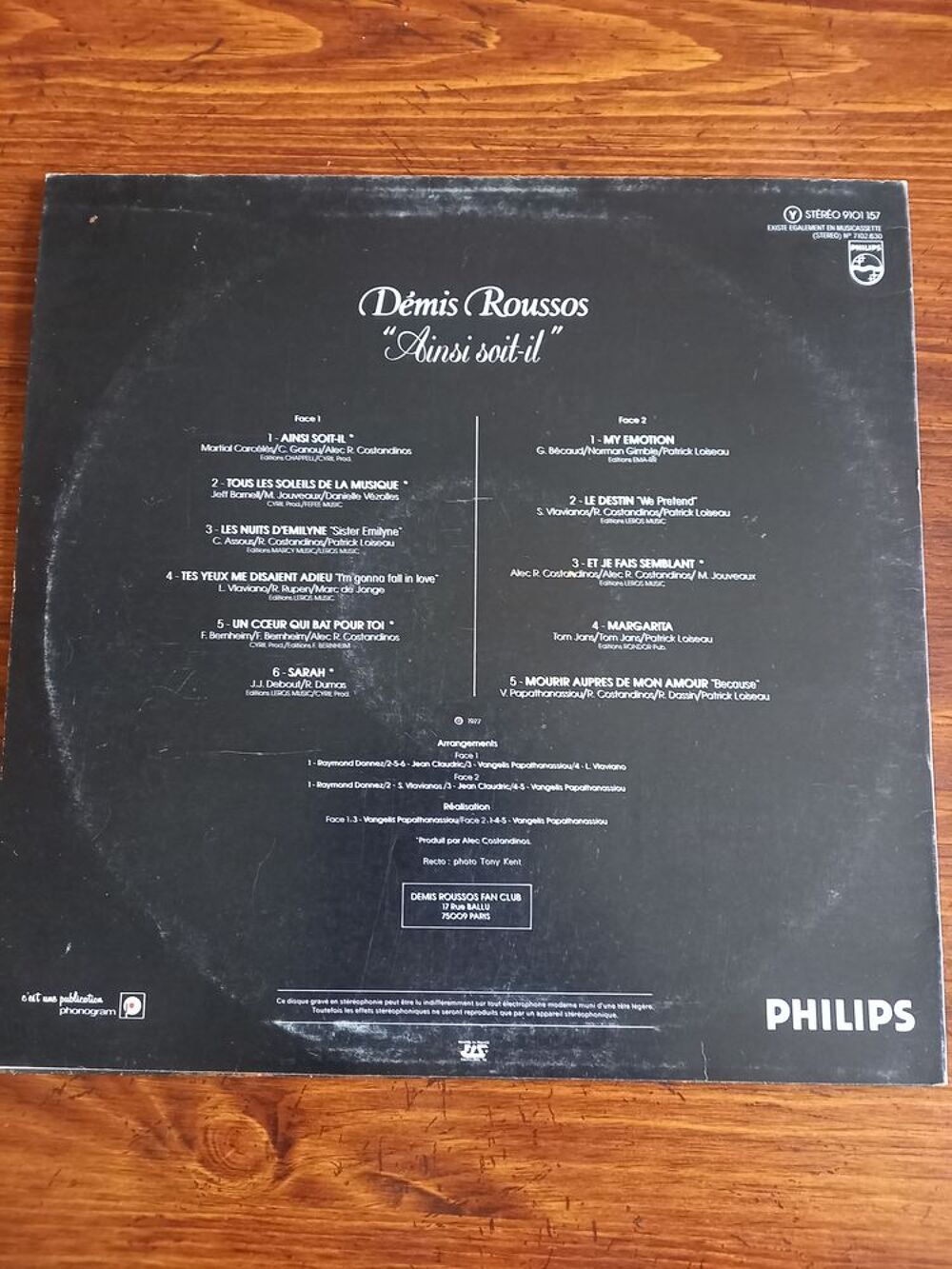 Disque 33 tours DEMIS ROUSSOS CD et vinyles