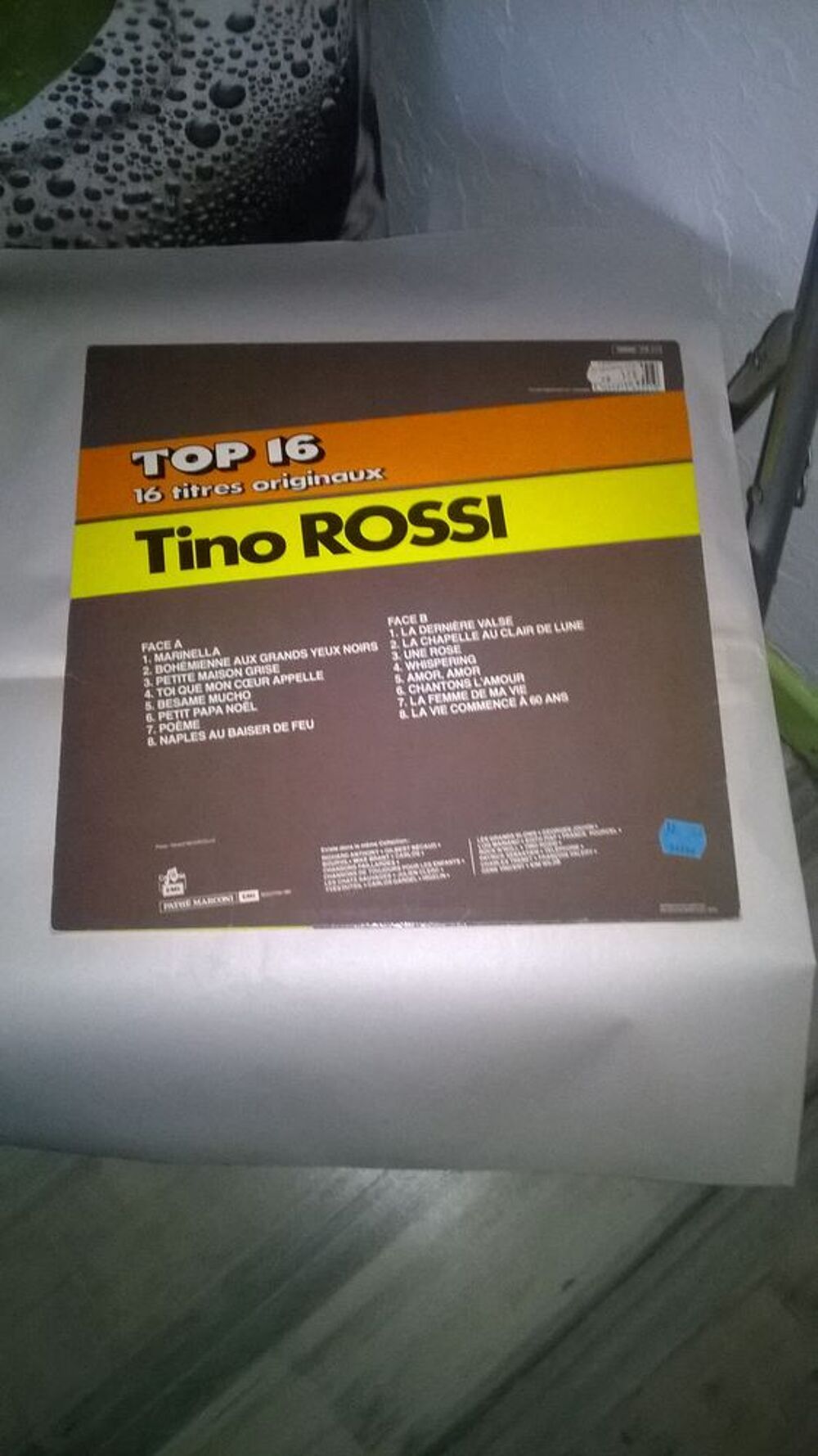 Vinyle Tino Rossi
Top 16
1985
Excellent etat
Marinella
B CD et vinyles