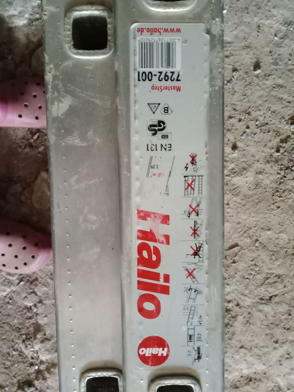 ECHELLE double Aluminium 2 plans 6,80m - marque HAILO Bricolage