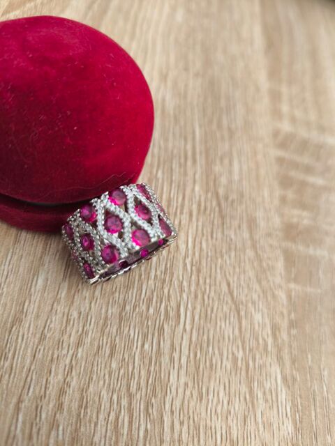 Bague cristal de Murano rouge rubis  44 Sillingy (74)
