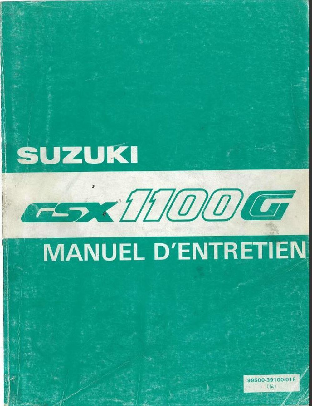 manuel d'atelier Suzuki GSX 1100 G 1992 Livres et BD