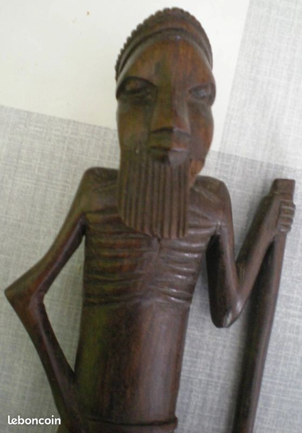 STATUETTE AFRICAINE EN BOIS D'EBENE - ART AFRICAIN 