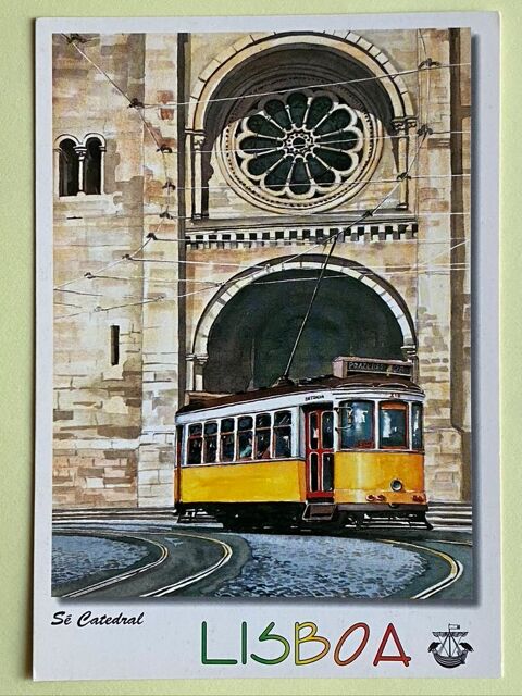 Carte Postale Tramway S Catedral_Aquarelle de LISBOA N534 3 Jou-ls-Tours (37)
