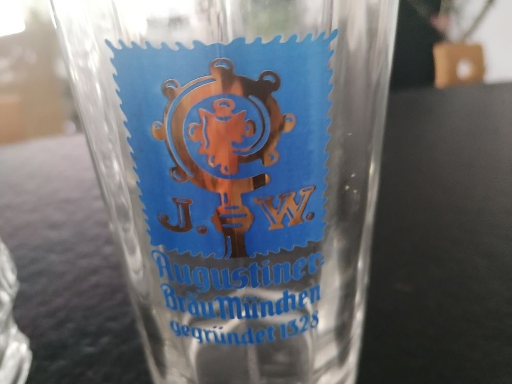Lot de 8 chopes &agrave; bi&egrave;re allemande de collection 