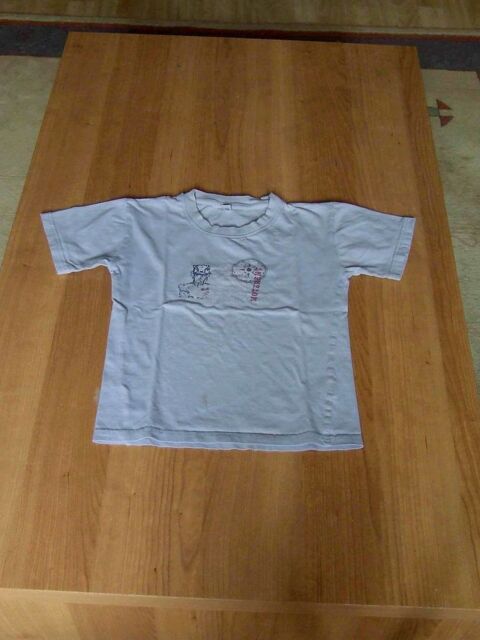 Tee-shirt manches courtes, motif MOVEMENT, gris clair 10 ans 1 Bagnolet (93)