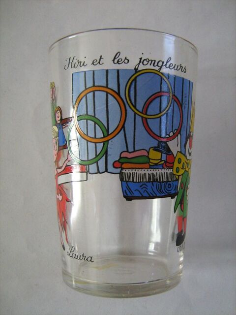 VERRE A MOUTARDE PUBLICITAIRE DECORE BD TV KIRI LE CLOWN ET  15 Brest (29)