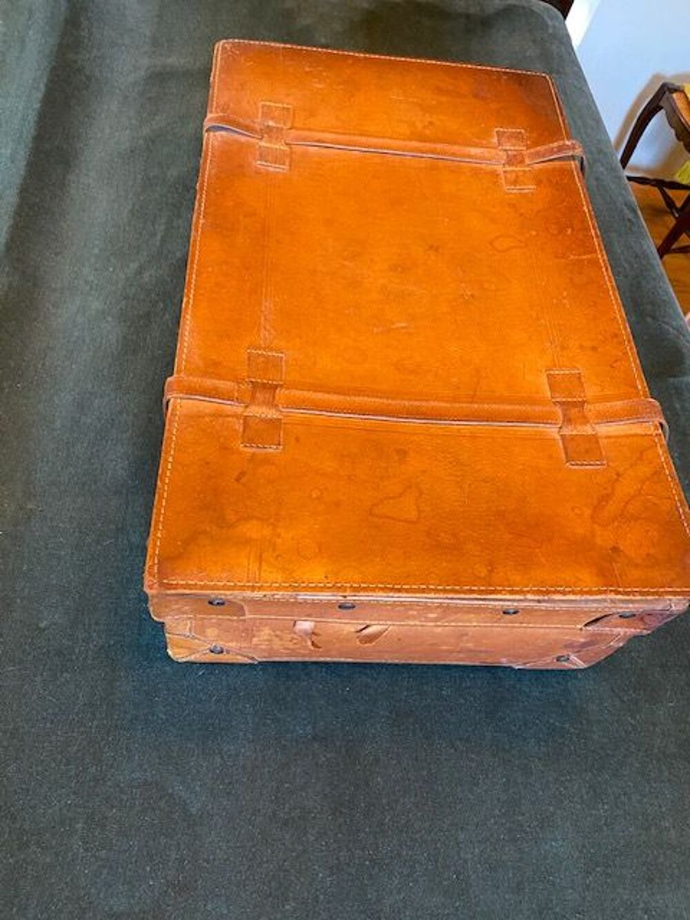 Valise Vintage en Cuir Fauve 